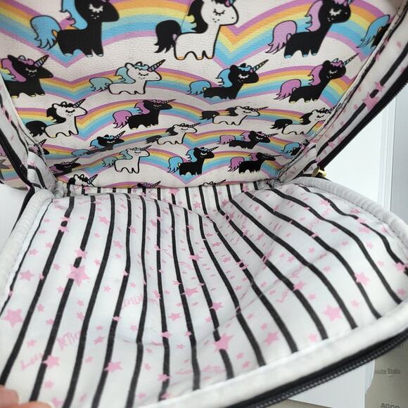 Luv Betsey Backpack Womens OS White Rainbow Unicorn Pom‎ Pom Betsey Johnson Bag main image 4